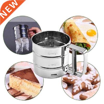 Stainless Manual Steel Flour Sifter Fine Mesh Powder Flour