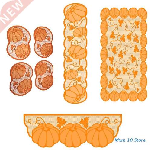 Thanksgiving Table Decoration Set Tablecloth for Home Farmho