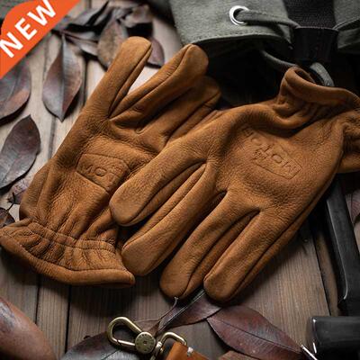Men's Frosted Genuine Lether Gloves Men Motorcycle Riding F