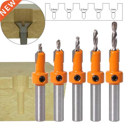 8mm Shank HSS Woodworking Countersink Router Drill Bits Set