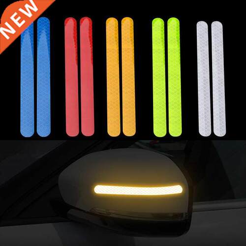 2Pcs Reflectante Car Stickers Reflector Rearview Mirror Refl