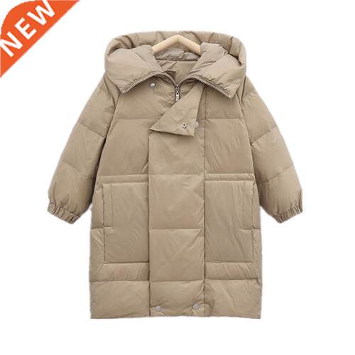 New Children's Down Jacket Over the Knee Long Style Fashion