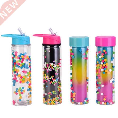 500ml Creative Gradient Color Rainbow Double Layer Bottle