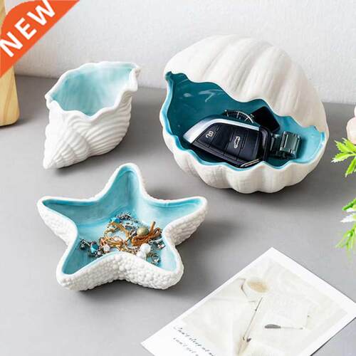 Sea Shells Decoration Desk Accessories Ceramic Storage