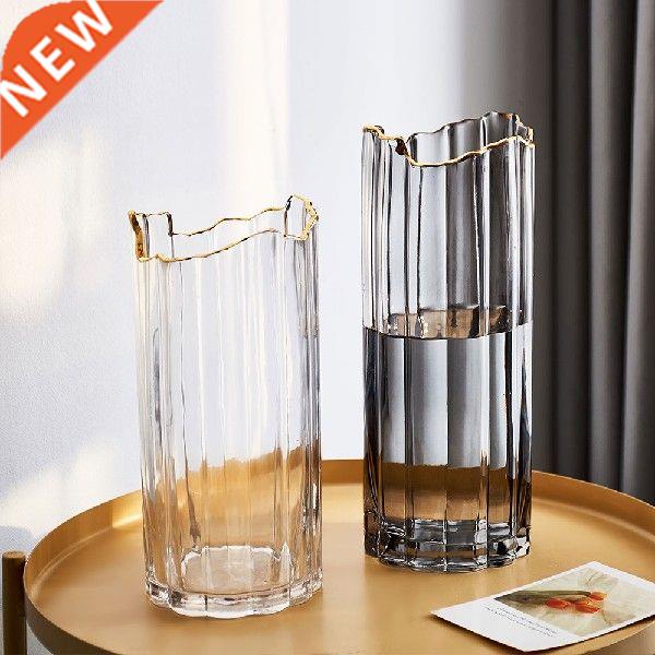 Nordic Irregular Transparent Vase Glass Modern Home