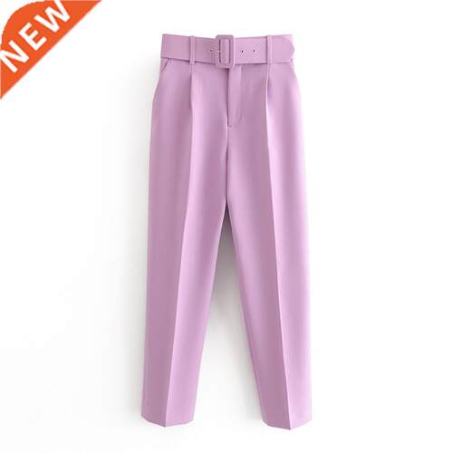 Hot Sale Women candy color pants purple orange beige color c