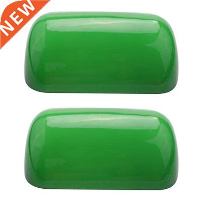 2X Green Color Glass Banker Lamp Cover/Bankers Lamp Glass Sh