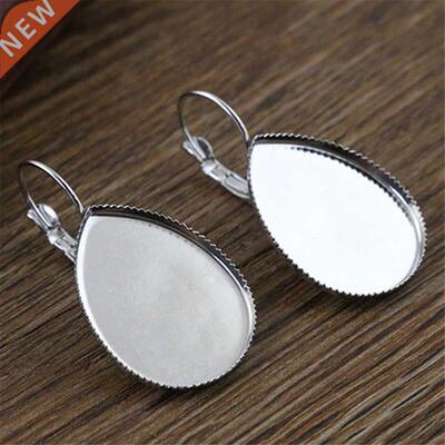 ( No Fade ) 18x25mm 10pcs Stainless Steel Drop French Lever
