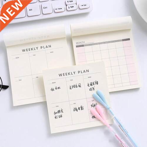 Weekly Monthly Desk Diary Planner Stickers Planning Memo Pad