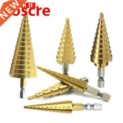 Hss Step Cone Taper Drill Bit Set Hole Cutter Metric 1/4&quo