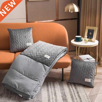Luxury Foldable Wheat Cushion Blanket Flannel Dual Purpose T