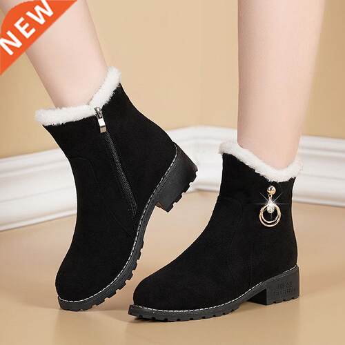New Women Boots Winter Outdoor Keep Warm Fur Boots Waterproo