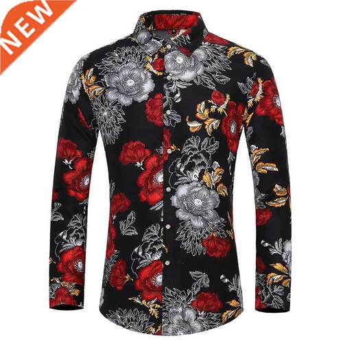 Many styles men long-sleeved plus size 7XL shirt fashion ros
