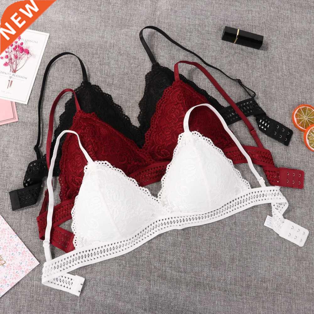 1/2PCS Women Bralette French Style Lace Bra Girls Triangle C