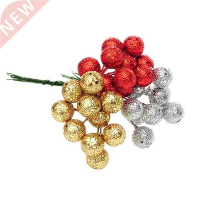 10Pcs/lot New 1.5cm Red Sliver Gold Christmas Tree Hanging B