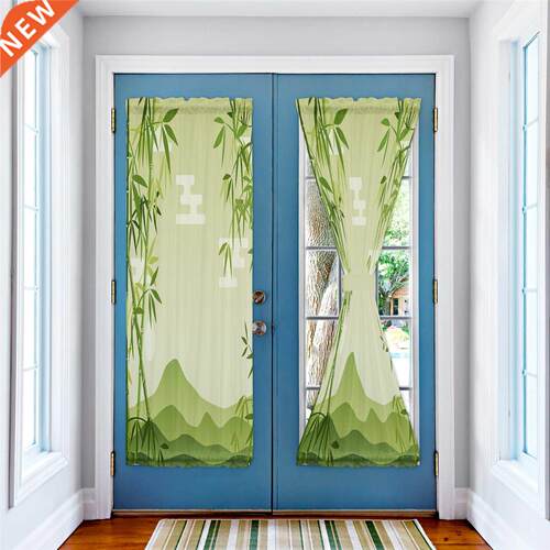 Chinese Style Green Bamboo Door Curtain for Bedroom Kitchen