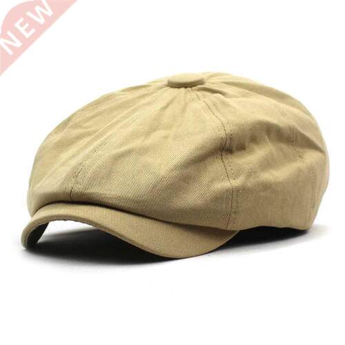Ldslyjr Spring Summer Solid Cotton Newsboy Caps Men Flat Pea