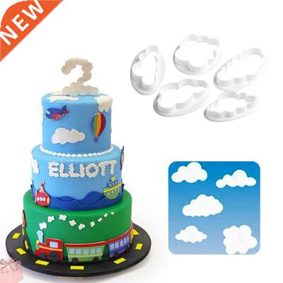 5Pcs D Cloud Plastic Fondant Cutter Cake Mold Sugarcraft Mo