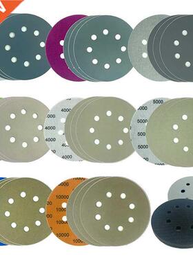 32Pcs 8 Hole Sandpaper Sanding Discs Hook and Loop 60/180/24