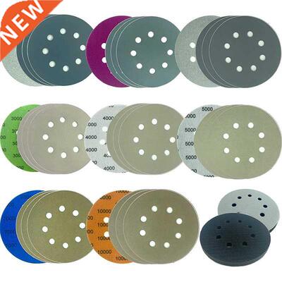 32Pcs 8 Hole Sandpaper Sanding Discs Hook and Loop 60/180/24