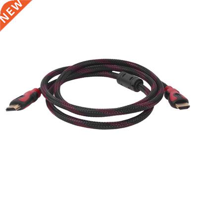 Black Red 1.5 Meter 19 Pin Male To Male HDMI PC HDTV Extensi