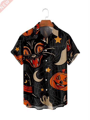 2021 Men's Short Sleeve Lapel Shirt Large Size Hallo