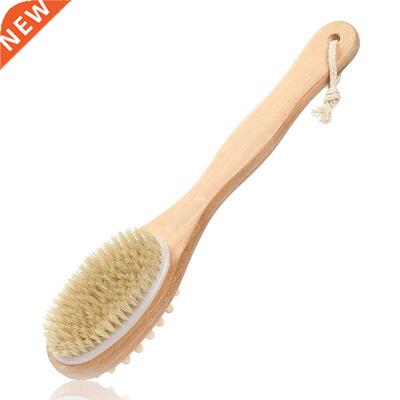 Massage Handle Washing Double Sides Back Soft Bristles Spa W
