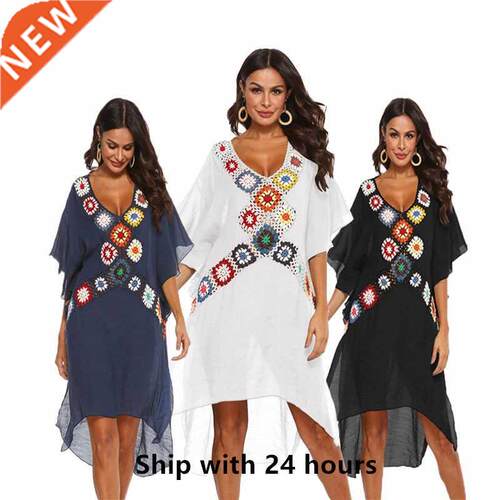Women Beach Dress Bikini Cover Up Pareo Boho Mujer Dresses s