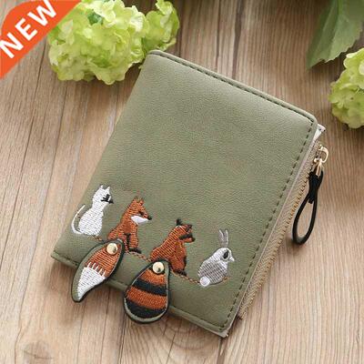 High quality Women's Wallet Lovely Cartoon Animals Short Lea