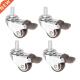 M8x15mm wit Small Wheels Silent TPE Inch Casters Mini 4pcs