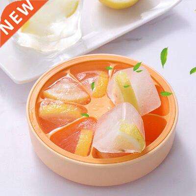 8 Grids Ice Cube Tray Creative Ice Cube Mold Orange Shaped
