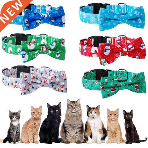 Christmas Pet Dog Collars Adjutable Printed Pet Collar With
