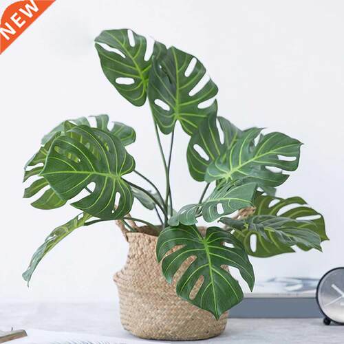 1 Bouquet/18 leaves Artificial Plants Green Turtle Leaves Ga