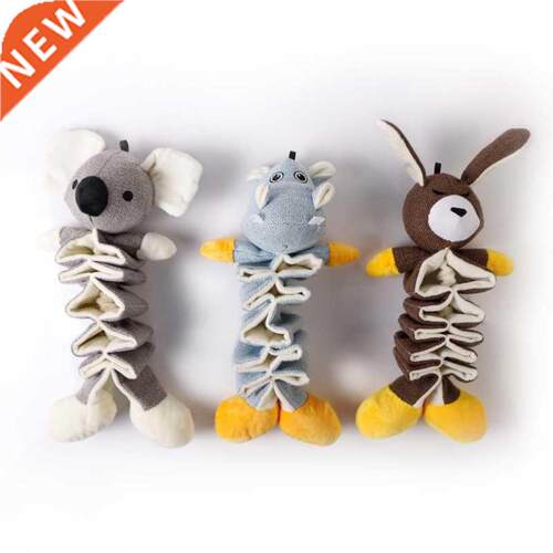 3 Pcs Cute Animal Dolls Pet Grind Claws Plush Toys Dogs Food