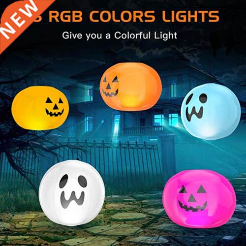 Halloween Pumpkin Lamp Inflatable Luminescent Ball Remote