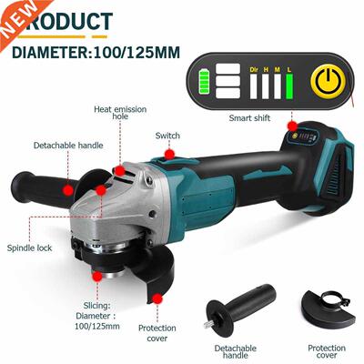 125mm Brushless Cordless Angle Grinder Variable  Speed Pol