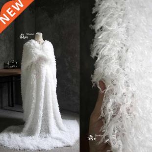 Puffy Overcoat Feather Creative Soft Fabric Tassel Designer