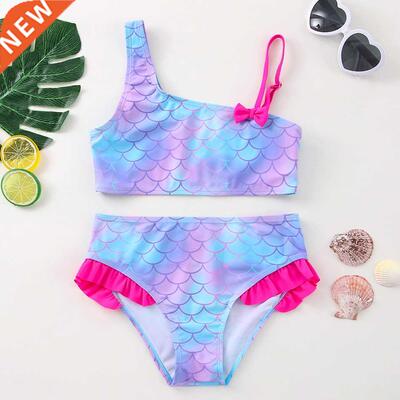Traje de ba?o de dos piezas para ni?os y ni?as, conjunto de