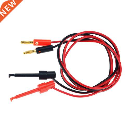1M Gd Plated 4mm Banana Plug To Large Test Hook Clip Lead