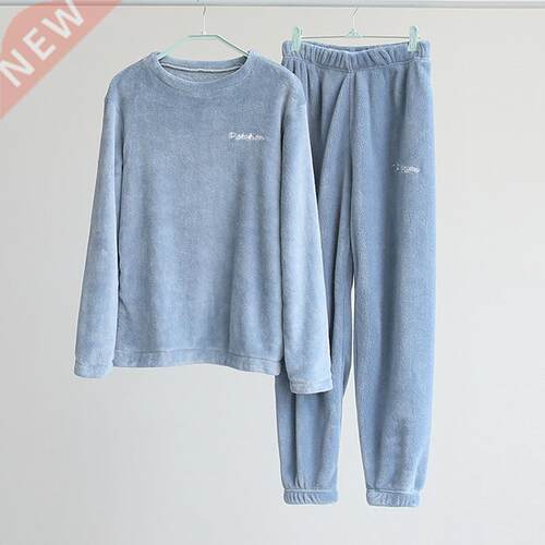 Winter Flannel Pajama Set Womens Fleece Pajamas Sleepwear Ho