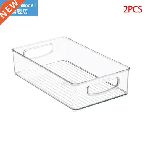 2 Pieces Refrigerator Storage Box Clear Kitchen Cabinet Draw