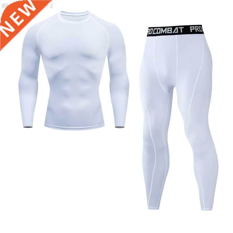 thermal set compression mens long underwear suit rashguard