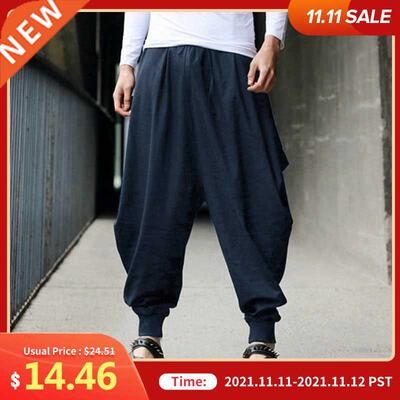 INCERUN 2021 Cotton Harem Pants Men Japanese Loose Joggers T