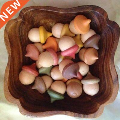 10PCS  Wood Acorn Crafts Unfinished Wood Hand-painted