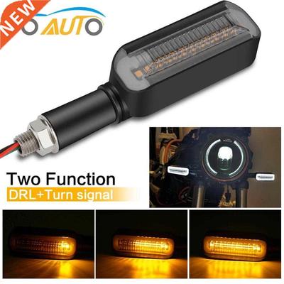 1pcs Motorcycle LED Turn Signal DRL Lights Flowing Water Bli