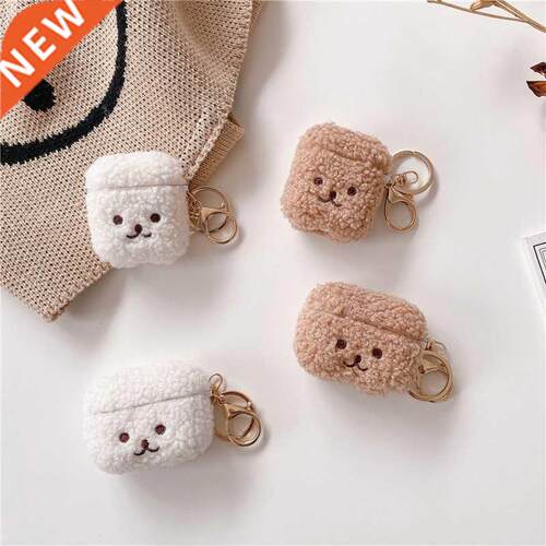 Cute Fluffy Bear Earphone Case For  Airpods 1 2 Pro Cov