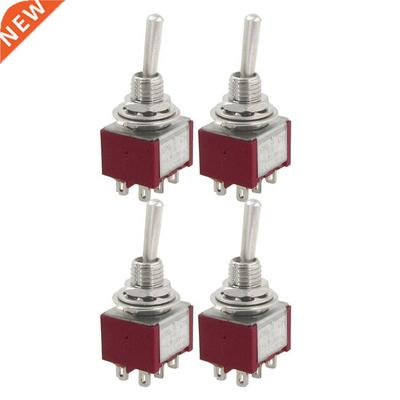 6 Pcs AC 250V 2A 120V 5A ON/OFF/ON Latching DPDT 6 Pins Swit