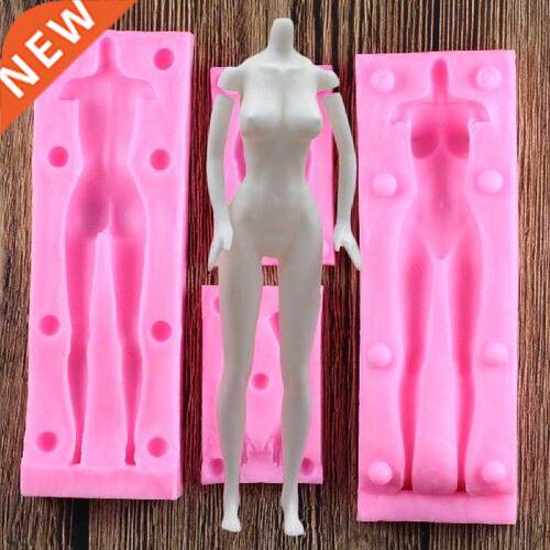 1PC Doll Body Shaped Silicone Mold 3D Fondant Tool For