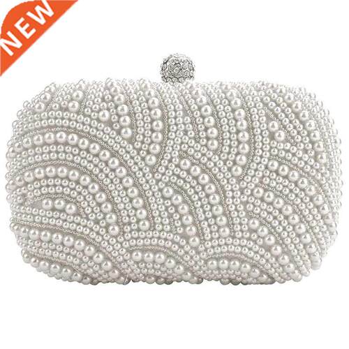 Fashion Clutch Bag Beaded Party Bridal Handbag Wedding Eveni