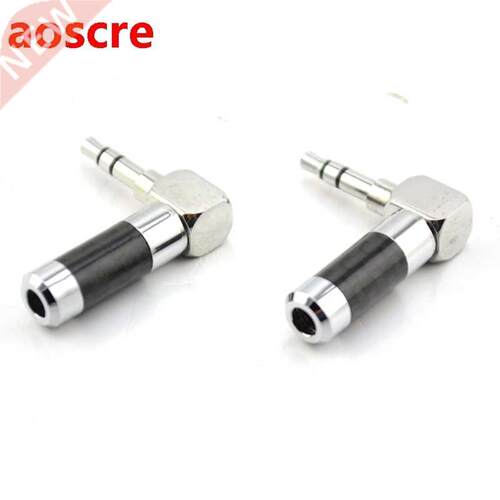 4pcs Rhodium Plated Audio 3.5mm 3 Pole Stereo Male Plug Carb